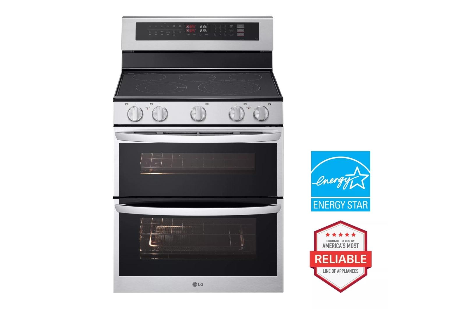 Lg LDEL7324SE 7.3 Cu. Ft. Smart Electric Double Oven Freestanding Range With Probake Convection® And Air Fry