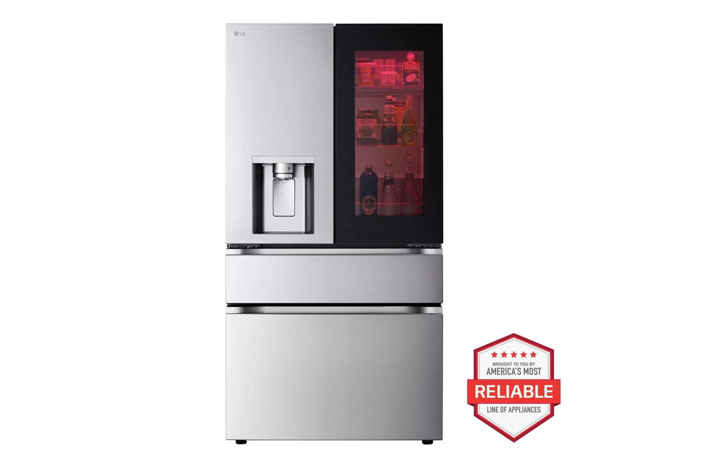 Lg LF29S8365S 29 Cu. Ft. Smart Instaview® Door-In-Door® Standard-Depth Max&#8482; 4-Door French Door Refrigerator With Mycolor&#8482;