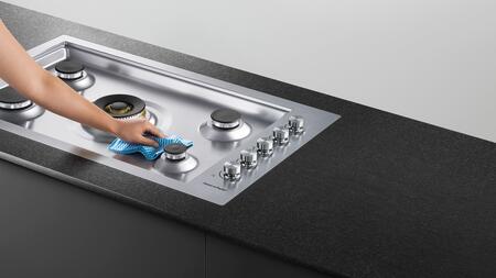 Fisher & Paykel CG365DNGRX2N Gas On Steel Cooktop, 36", Flush Fit