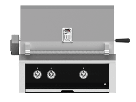 Hestan EMBR30NGBK Aspire Series - 30" Natural Gas Built In Grill W/ U-Burner, Sear Burner And Rotisserie - Stealth / Black