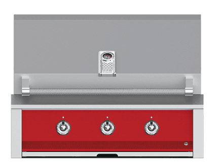 Hestan EMB36LPRD Aspire Series - 36" Liquid Propane Built In Grill W/ U-Burners And Sear Burner - Matador / Red