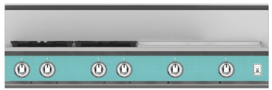 Hestan KRT484GDLPTQ 48" 4-Burner Rangetop With 24" Griddle - Liquid Propane - Turquoise / Bora Bora