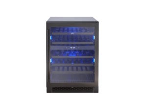 Zephyr PRW24C02BBSG 24" Black Stainless Dual Zone Wine Cooler