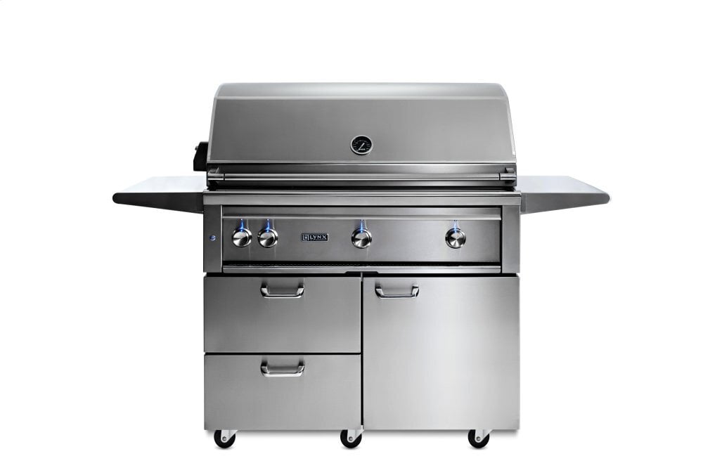 Lynx L42TRFLP 42" Lynx Professional Freestanding Grill With 1 Trident And 2 Ceramic Burners And Rotisserie, Lp