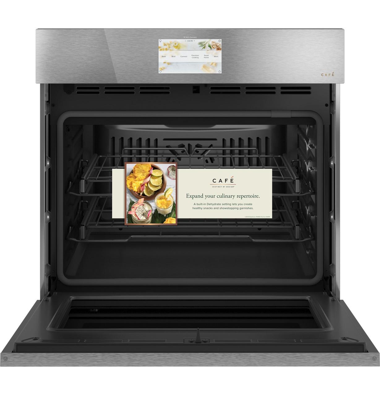 Cafe CTS90DM2NS5 Café&#8482; Minimal Series 30" Smart Built-In Convection Single Wall Oven In Platinum Glass