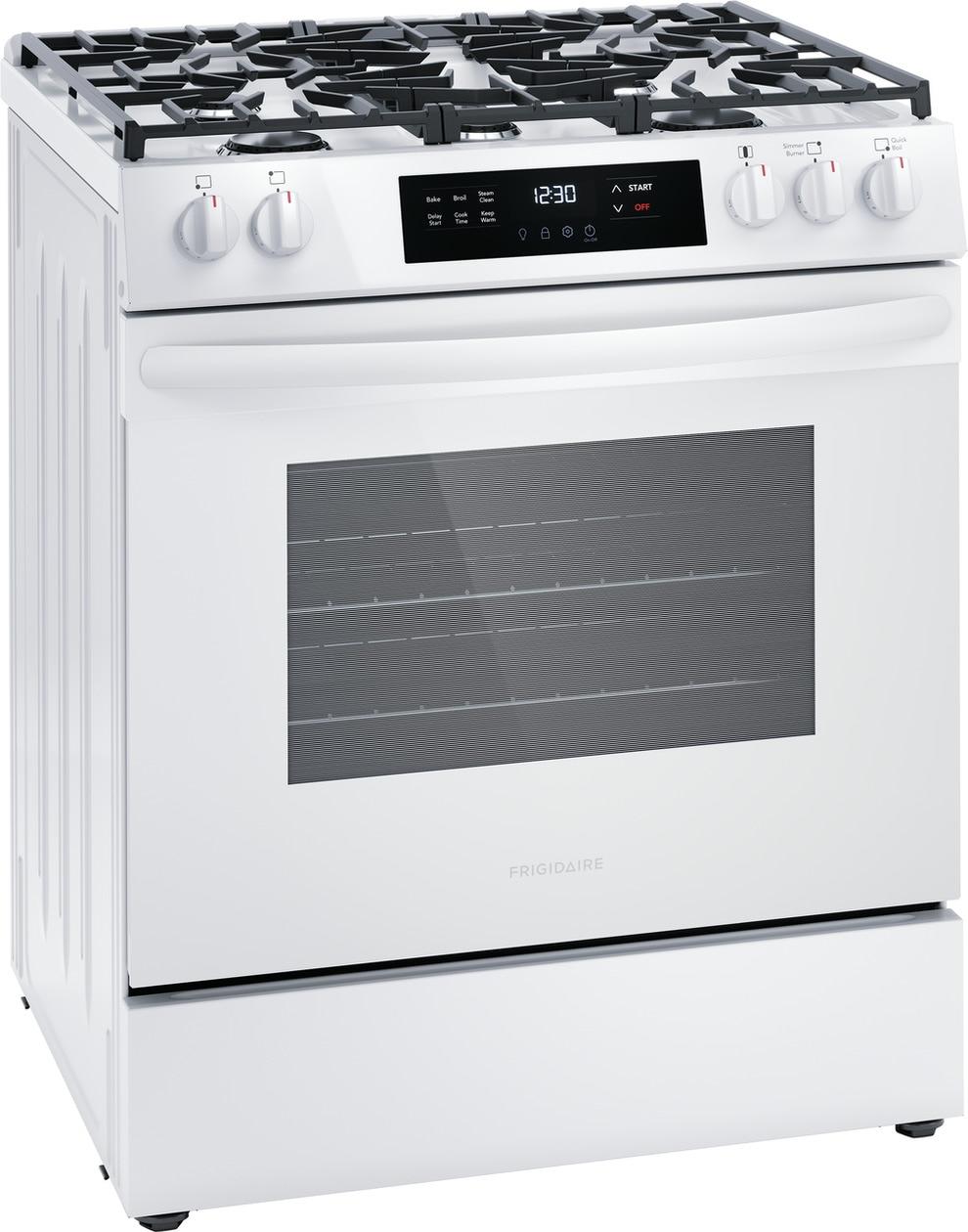 Frigidaire FCFG3062AW Frigidaire 30" Front Control Gas Range With Quick Boil