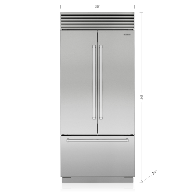 Sub-Zero CL3650UFDIDST 36" Classic French Door Refrigerator/Freezer With Internal Dispenser