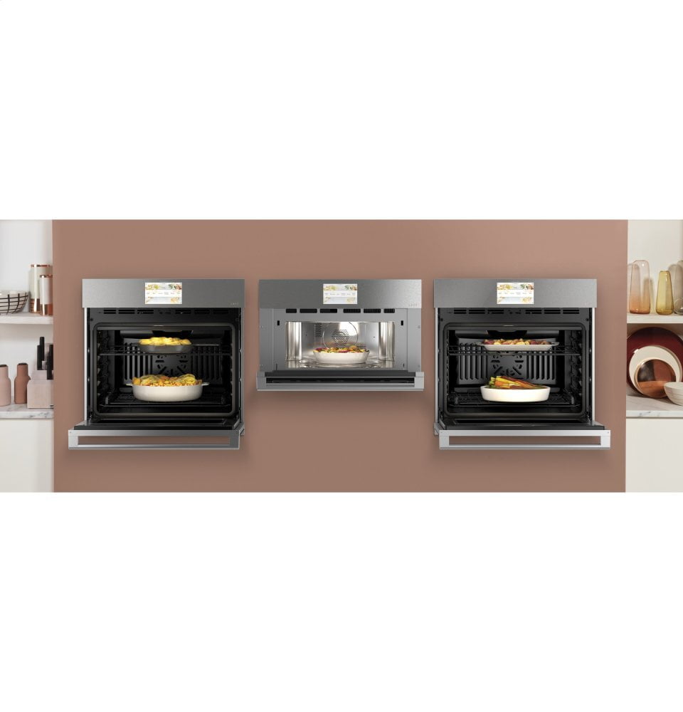 Cafe CSB913M2NS5 Café 30" Smart Five In One Oven With 120V Advantium® Technology In Platinum Glass