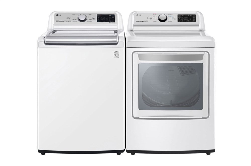 Lg WT7305CW 4.8 Cu. Ft. Mega Capacity Smart Wi-Fi Enabled Top Load Washer With Agitator And Turbowash3D&#8482; Technology