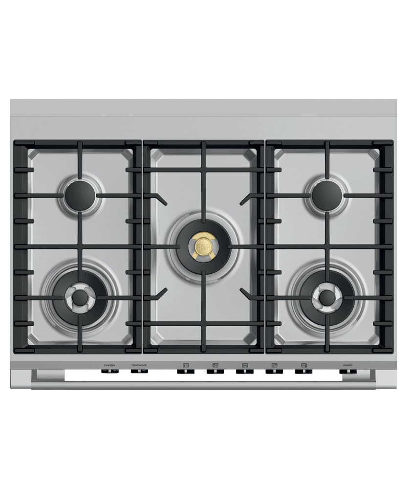 Fisher & Paykel OR36SCG6B1 Dual Fuel Range, 36", 5 Burners, Self-Cleaning