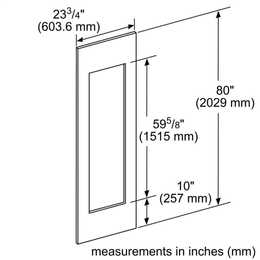 Thermador TFL24IW905 24" Flush Ss Panel, Wine , No Holes