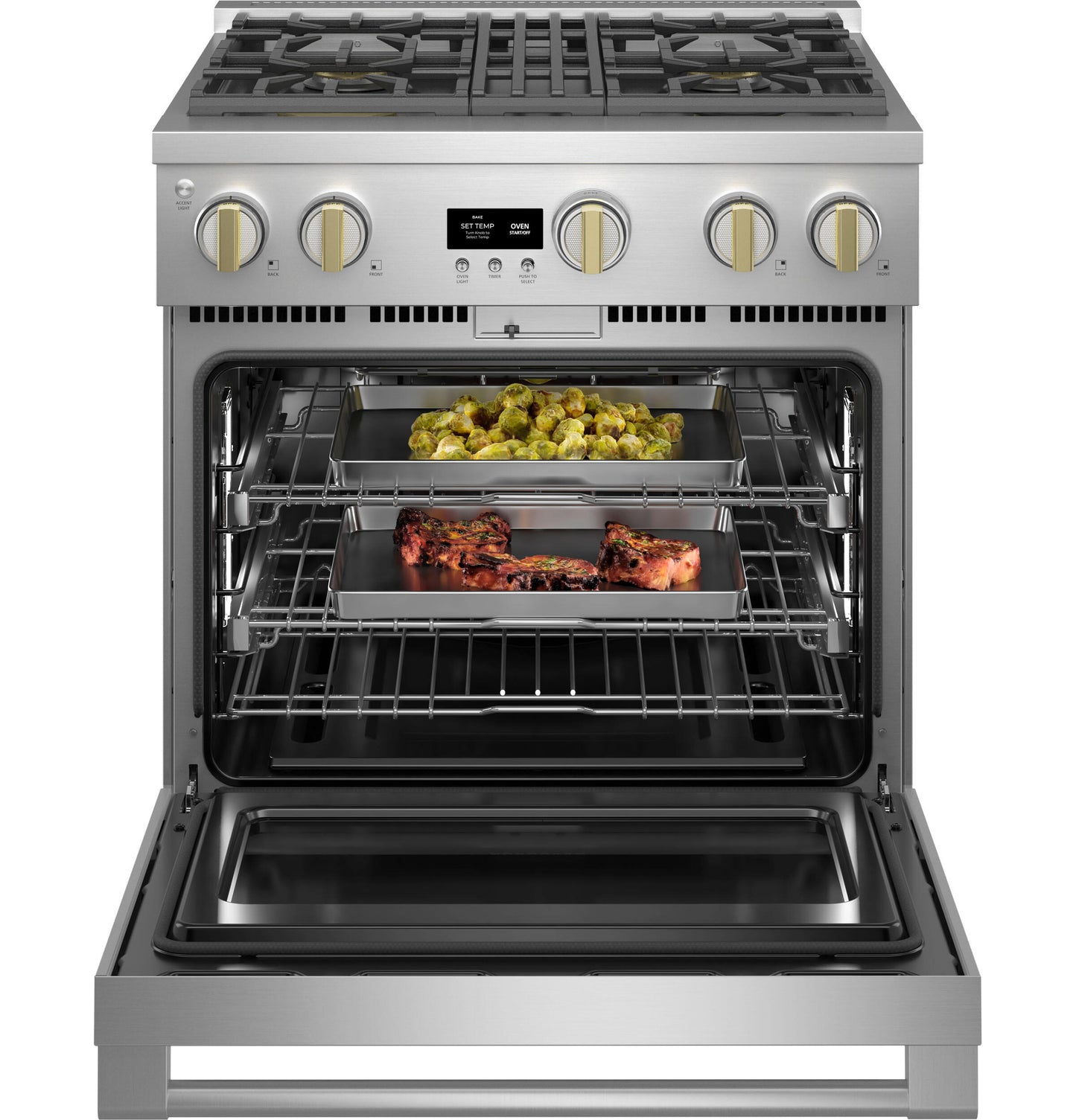 Monogram ZGP304NTSS Monogram 30" All Gas Professional Range With 4 Burners (Natural Gas)