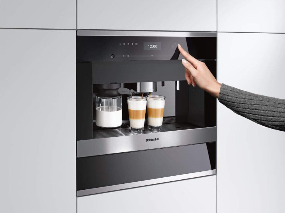 Miele CVA6401SS Built-In Coffee Machine With Bean-To Cup System And Onetouch For Two Prep. For Perfect Coffee Enjoyment.