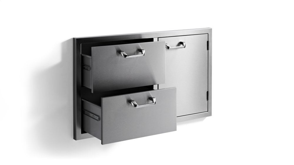 Lynx LSA636 36" Storage Door & Double Drawer Combo - Sedona By Lynx Series