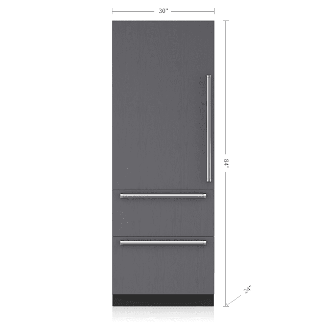 Sub-Zero IT30RIDLH 30" Designer Over-And-Under Refrigerator With Internal Dispenser - Panel Ready