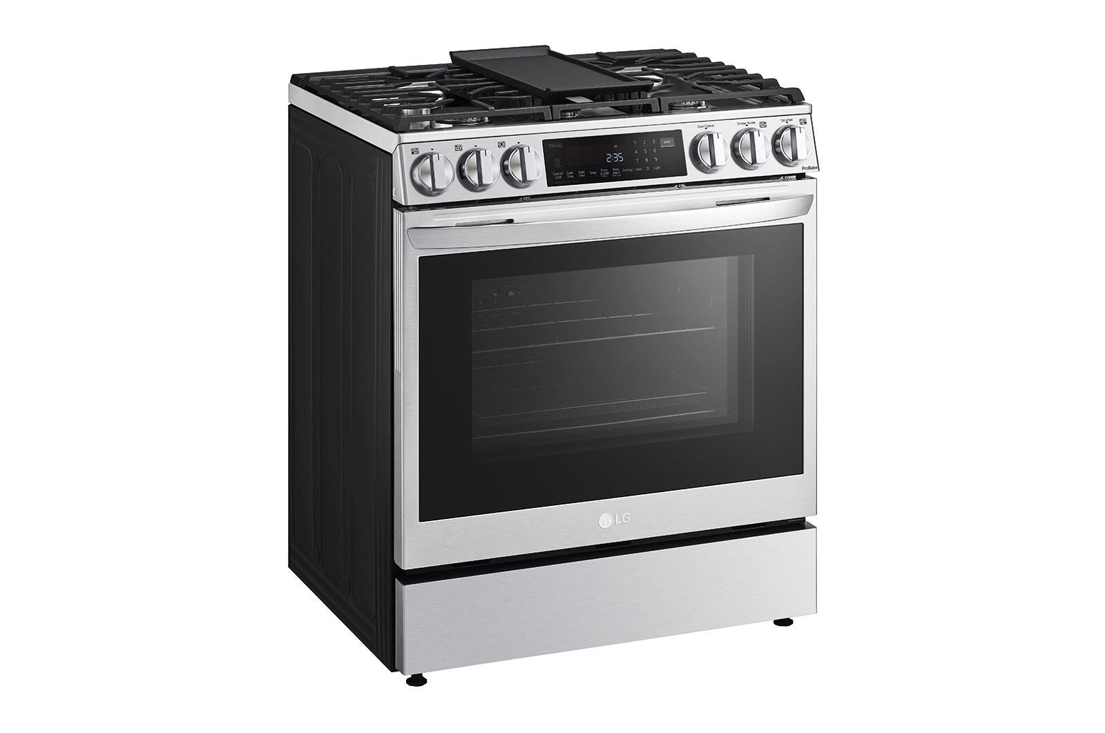 LG InstaView 30 in. 5.8 cu. ft. Smart Air Fry Convection Oven Freestanding Gas  Range with 5 Sealed Burners & Griddle - Stainless Steel
