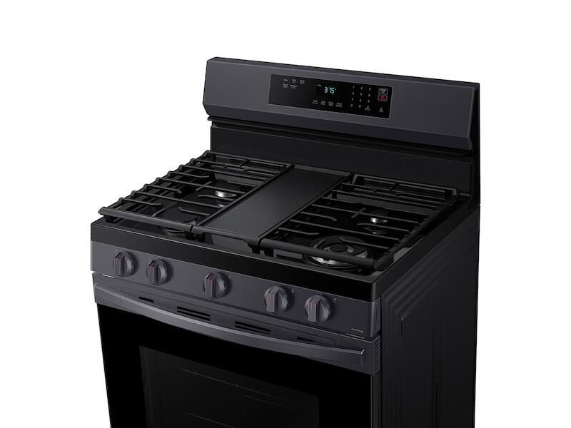 Samsung NX60A6311SG 6.0 Cu. Ft. Smart Freestanding Gas Range With 18K Btu Dual Power Burner & Self Clean In Black Stainless Steel