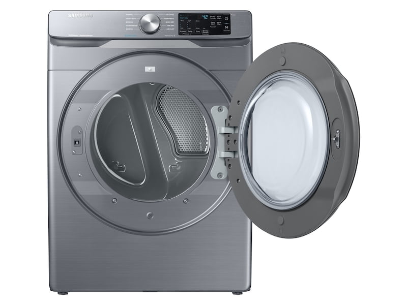 Samsung DVE45R6100P 7.5 Cu. Ft. Electric Dryer With Steam Sanitize+ In Platinum