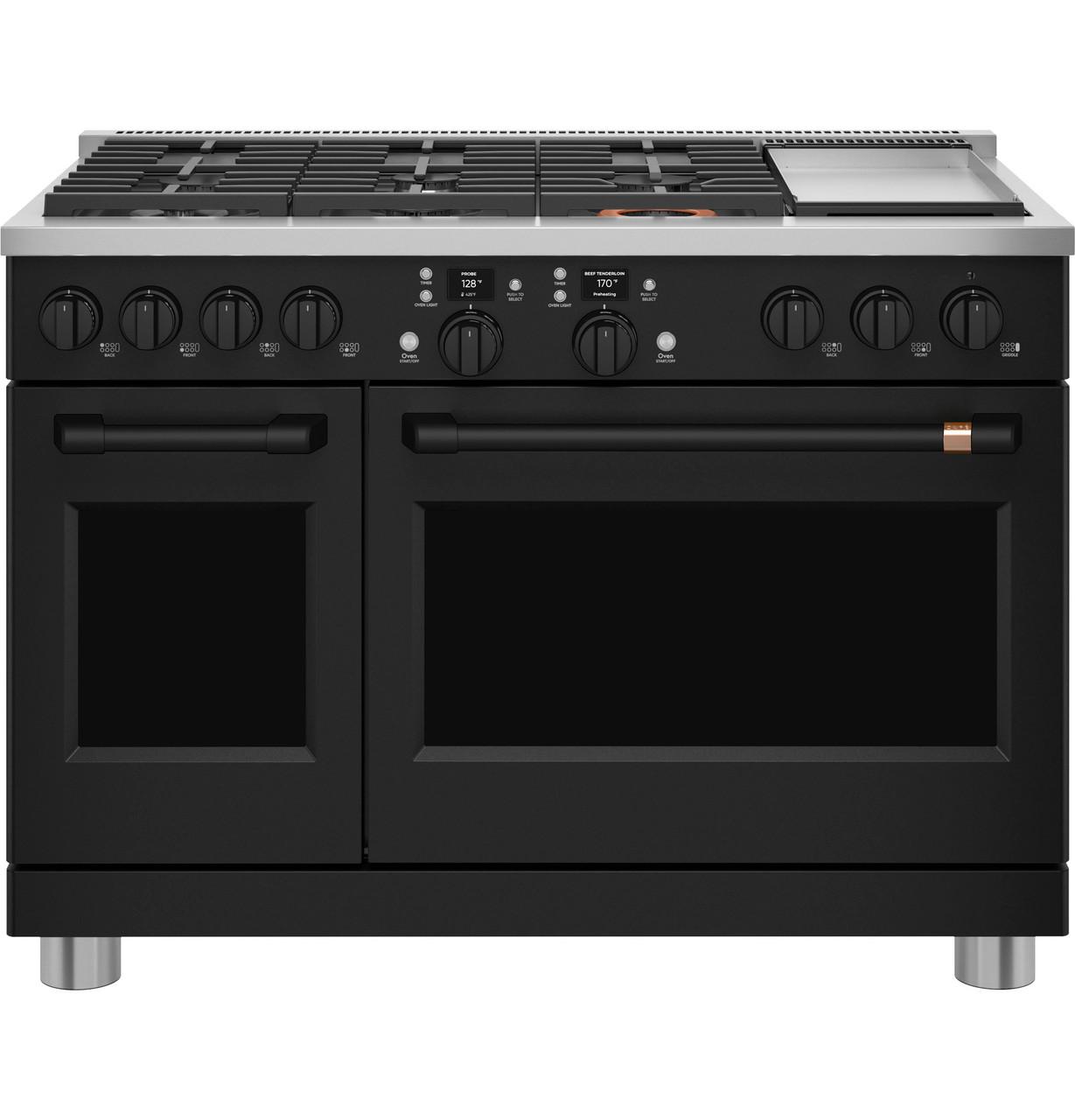 Cafe CXPR8HKPTFB Café&#8482; 48" Flat Black Handle & Knob Set For Pro Range And Rangetop