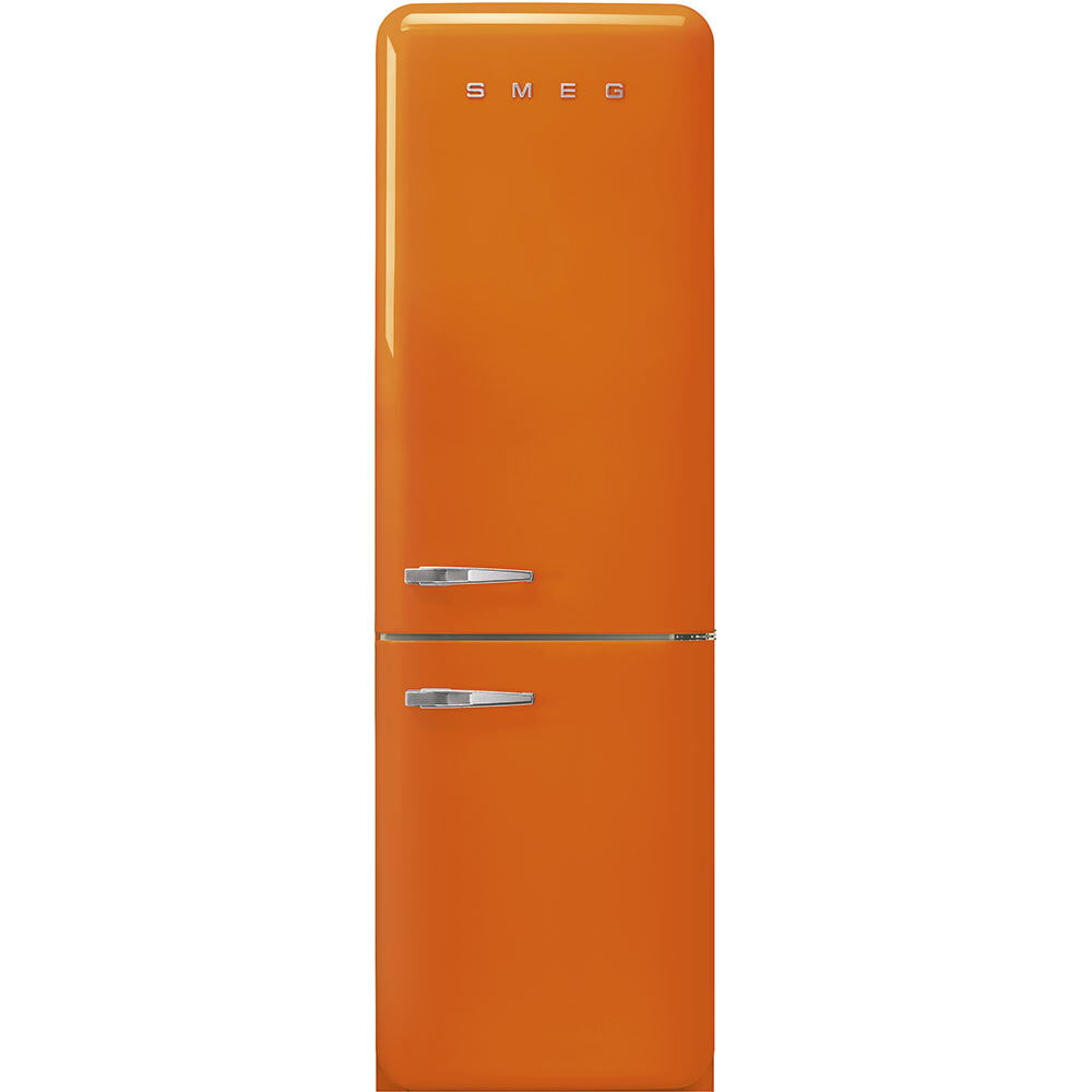 Smeg FAB32UROR3 '50S Style No Frost' Fridge-Freezer, Orange, Right Hand Hinge, 60 Cm (Approx 24")