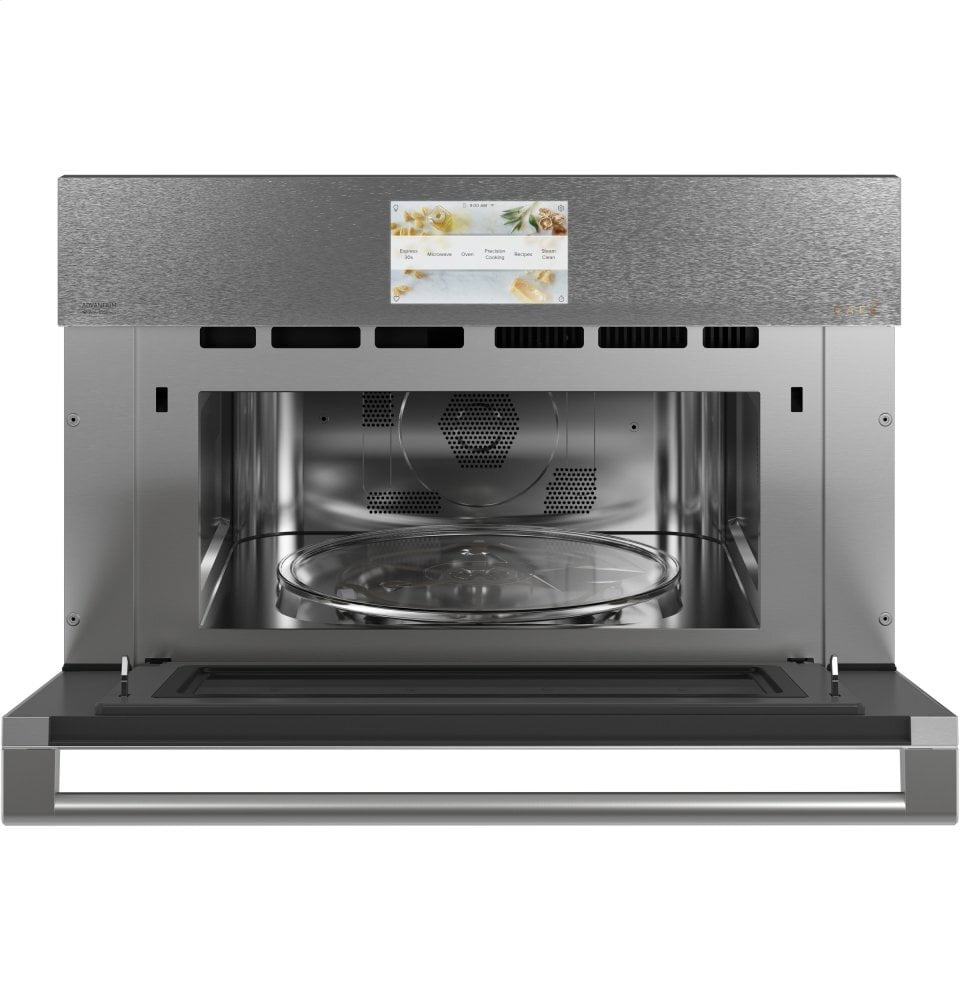 Cafe CSB913M2NS5 Café 30" Smart Five In One Oven With 120V Advantium® Technology In Platinum Glass