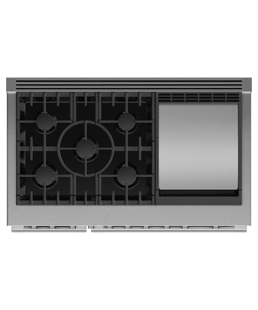 Fisher & Paykel RGV3485GDN Gas Range, 48", 5 Burners With Griddle