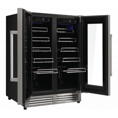 Thor Kitchen TWC2402 42 Bottle Dual Zone French Door Built-In Wine Cooler