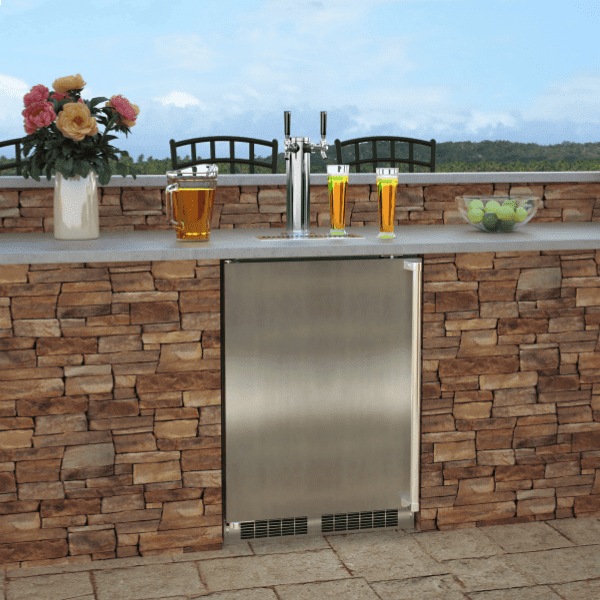 Marvel MOKR124SS31A 24-In Outdoor Built-In Dispenser For Beer, Wine Or Draft Beverages With Door Style - Stainless Steel