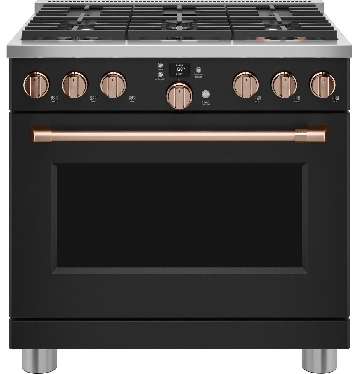 Cafe C2Y366P3TD1 Café&#8482; 36" Smart Dual-Fuel Commercial-Style Range With 6 Burners (Natural Gas)