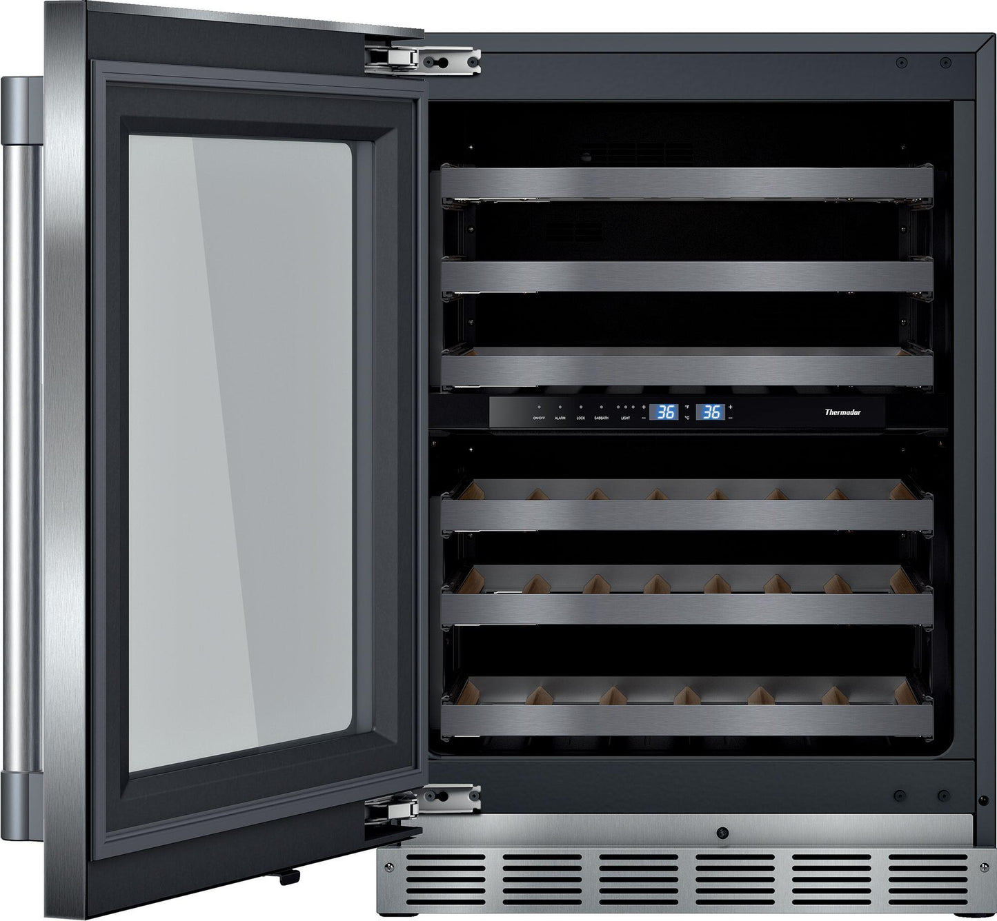 Thermador T24UW925LS Freedom® Wine Cooler With Glass Door 24'' Professional T24Uw925Ls