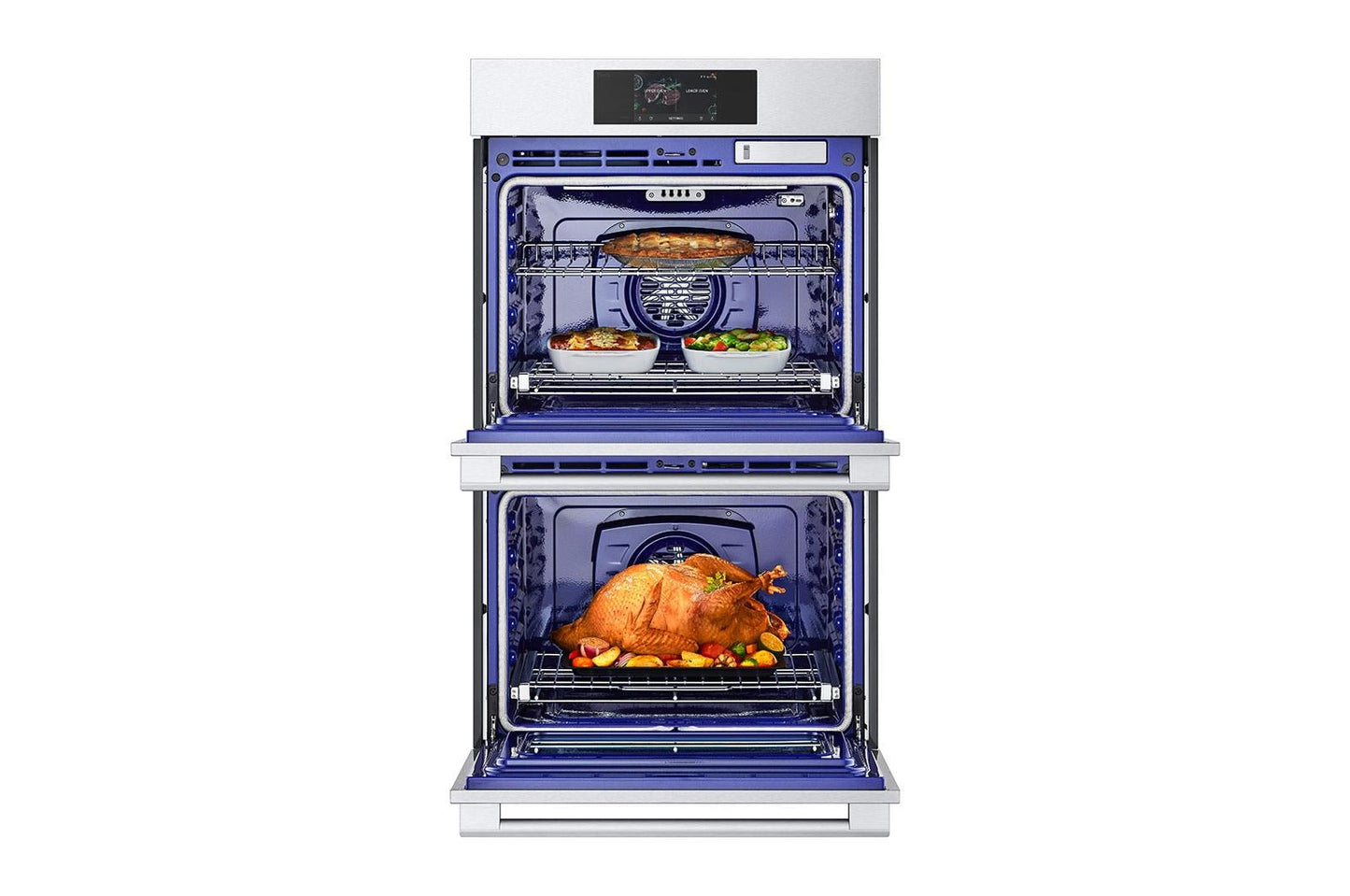 Lg WDES9428F Lg Studio 9.4 Cu. Ft. Smart Instaview® Electric Double Built-In Wall Oven With Air Fry & Steam Sous Vide