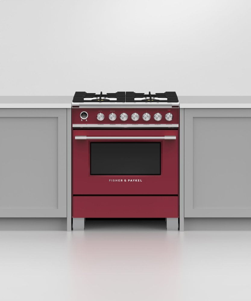 Fisher & Paykel OR30SCG6R1 Dual Fuel Range, 30", 4 Burners, Self-Cleaning