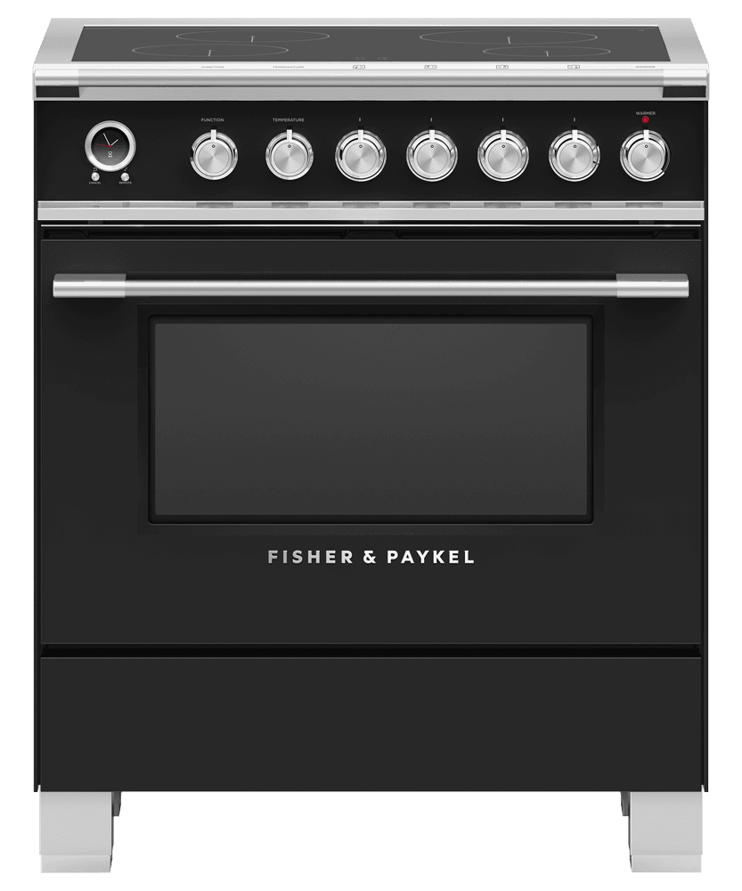 Fisher & Paykel OR30SCI6B1 Induction Range, 30", 4 Zones, Self-Cleaning