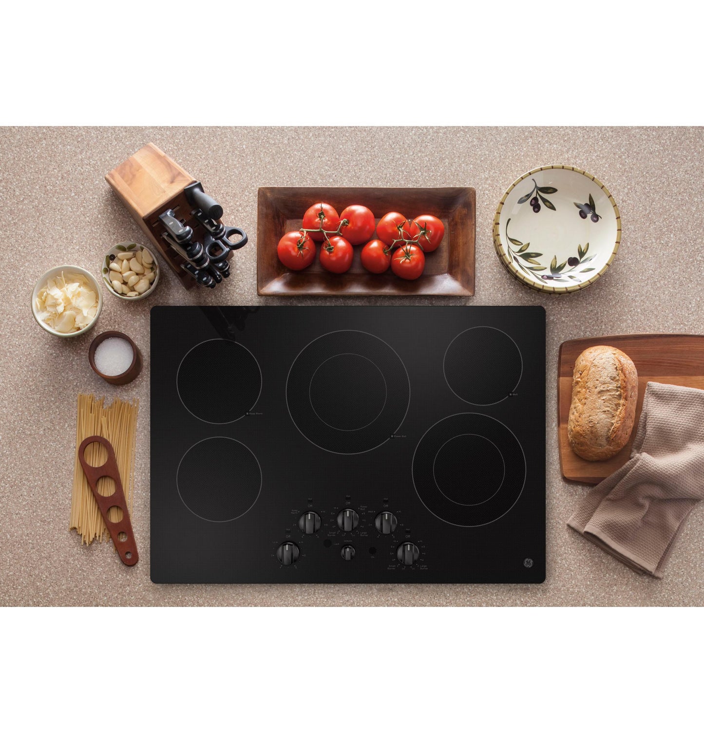 Ge Appliances JEP5030DTBB Ge® 30" Built-In Knob Control Electric Cooktop