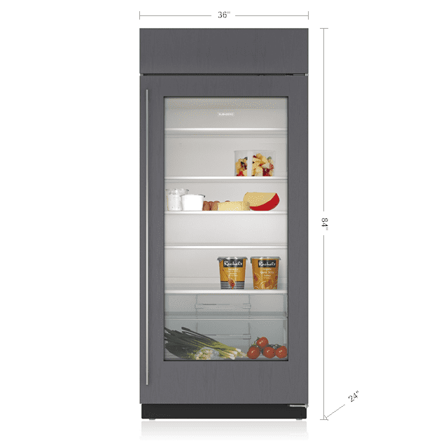 Sub-Zero BI36RGORH 36" Classic Refrigerator With Glass Door - Panel Ready