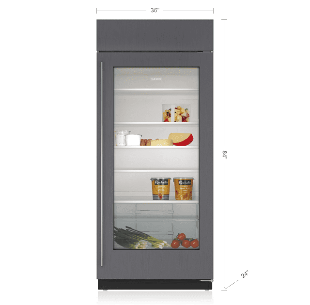 Sub-Zero BI36RGOLH 36" Classic Refrigerator With Glass Door - Panel Ready