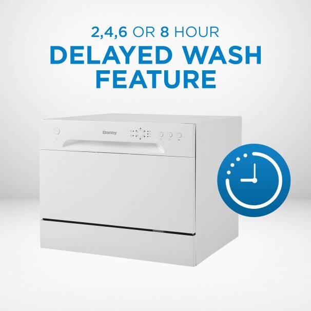 Danby DDW621WDB Danby 6 Place Setting Countertop Dishwasher