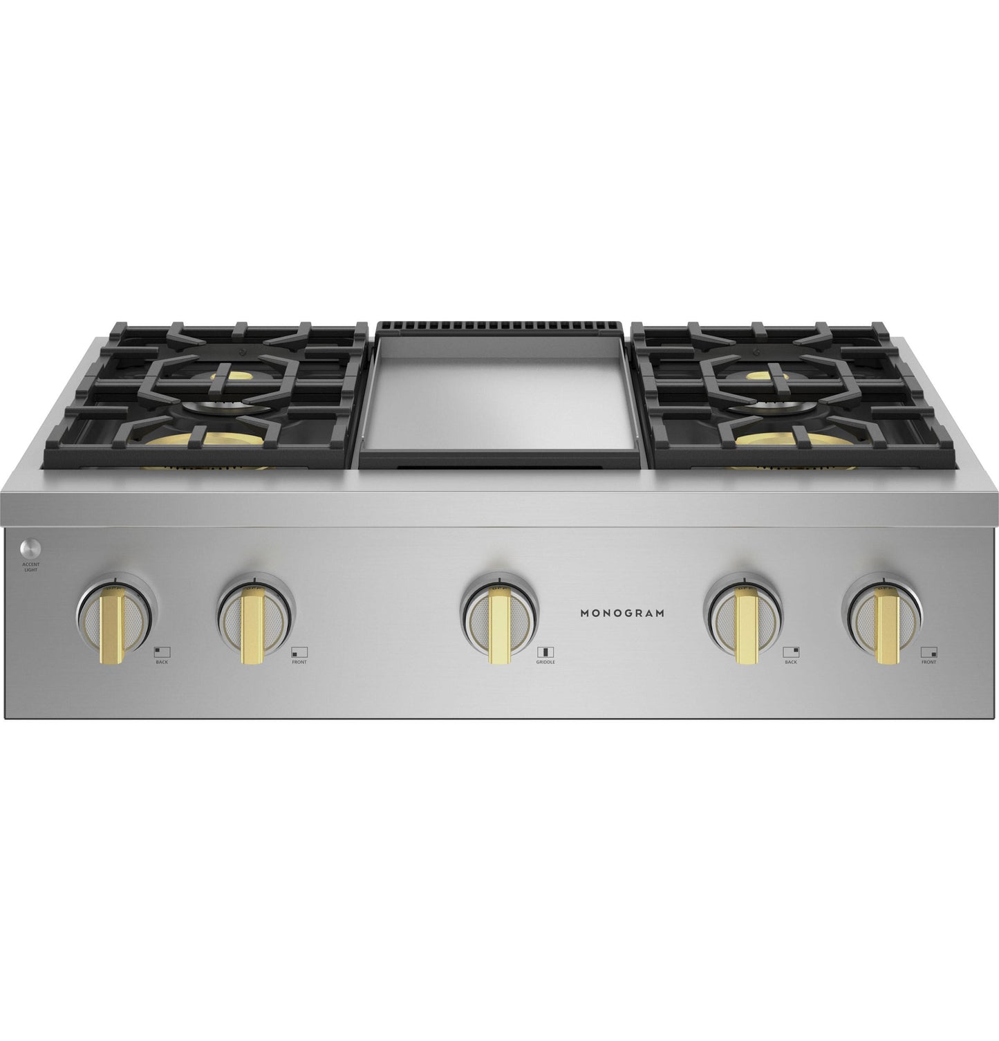 Monogram ZGU364NDTSS Monogram 36" Professional Gas Rangetop With 4 Burners And Griddle (Natural Gas)