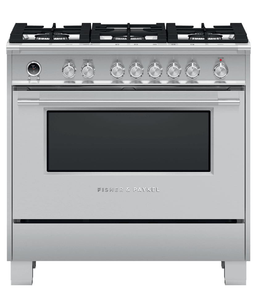 Fisher & Paykel OR36SCG6X1 Dual Fuel Range, 36", 5 Burners, Self-Cleaning