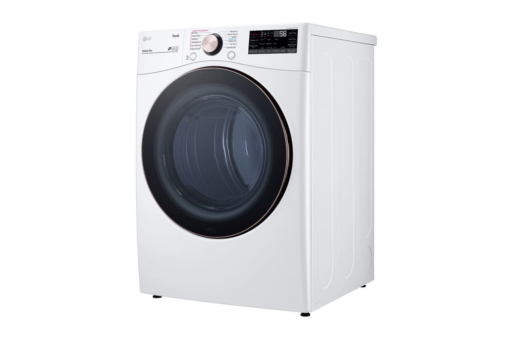 Lg DLGX4001W 7.4 Cu. Ft. Ultra Large Capacity Smart Wi-Fi Enabled Front Load Gas Dryer With Turbosteam&#8482; And Built-In Intelligence