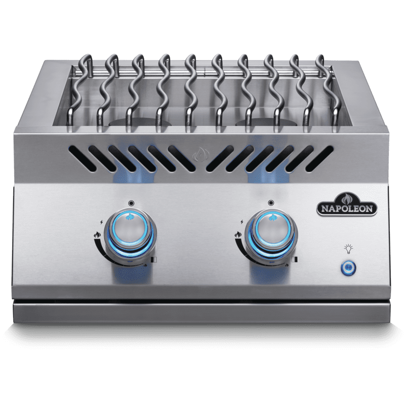 Napoleon Bbq BIB18RTNSS Built-In 700 Series Dual Range Top Burner With Stainless Steel Cover , Stainless Steel , Natural Gas