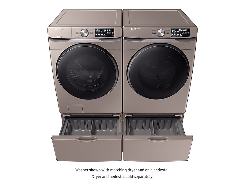 Samsung WF45M5500AP Front Load Washer & DVG45M5500P Dryer w/Pedestal Drawers