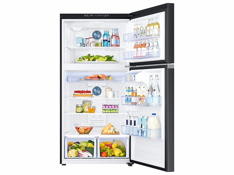 Samsung RT21M6213SG 21 Cu. Ft. Top Freezer Refrigerator With Flexzone&#8482; In Black Stainless Steel