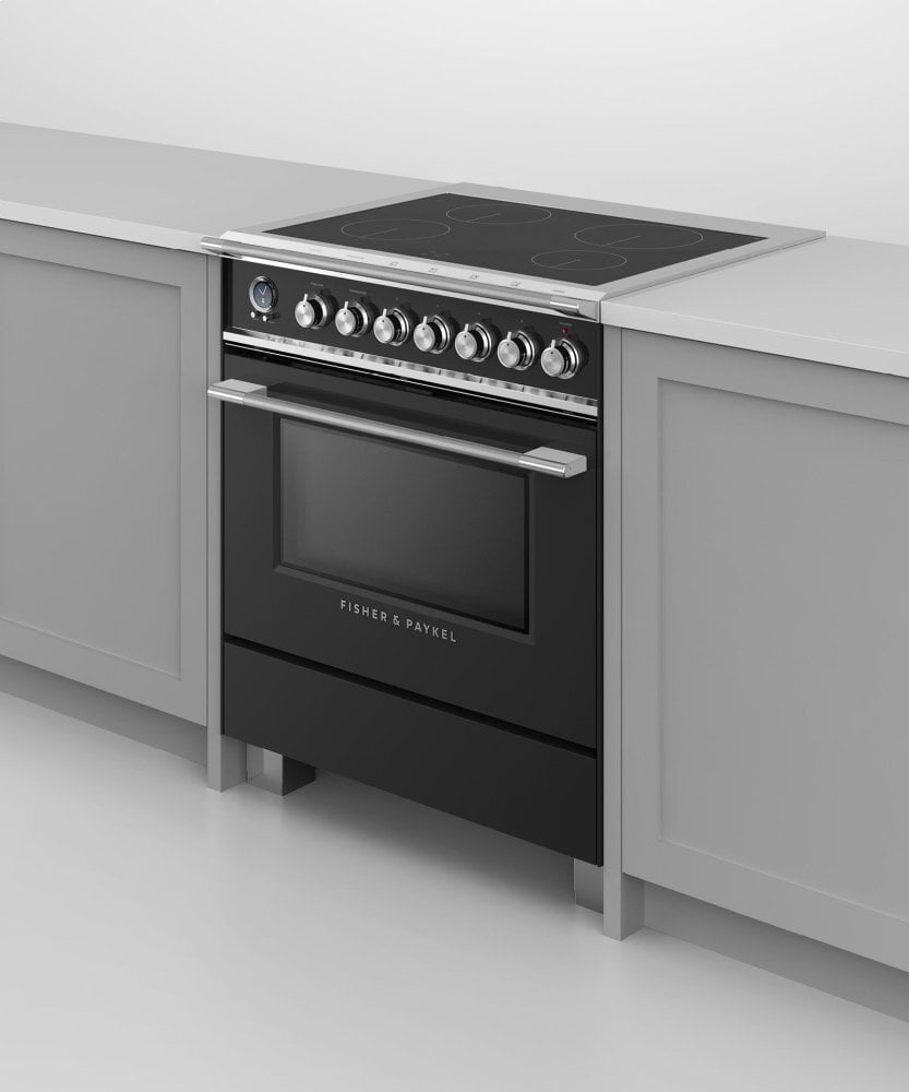 Fisher & Paykel OR30SCI6B1 Induction Range, 30", 4 Zones, Self-Cleaning