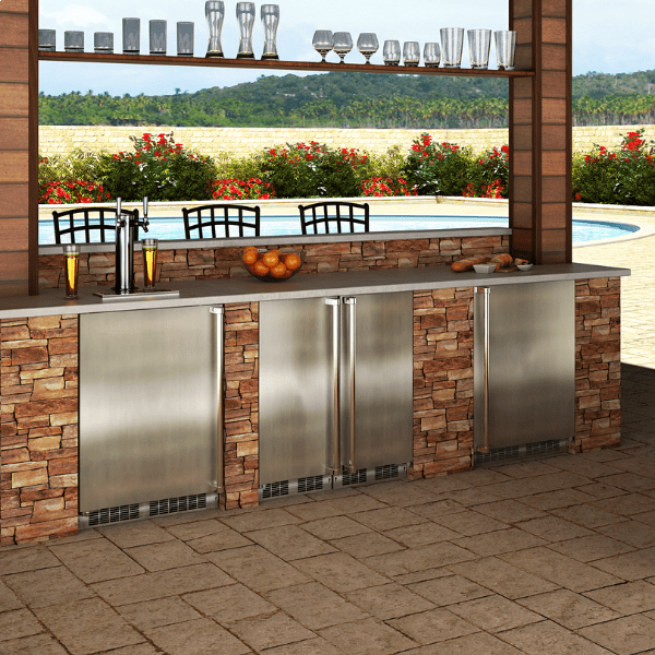 Marvel MOKR124SS31A 24-In Outdoor Built-In Dispenser For Beer, Wine Or Draft Beverages With Door Style - Stainless Steel