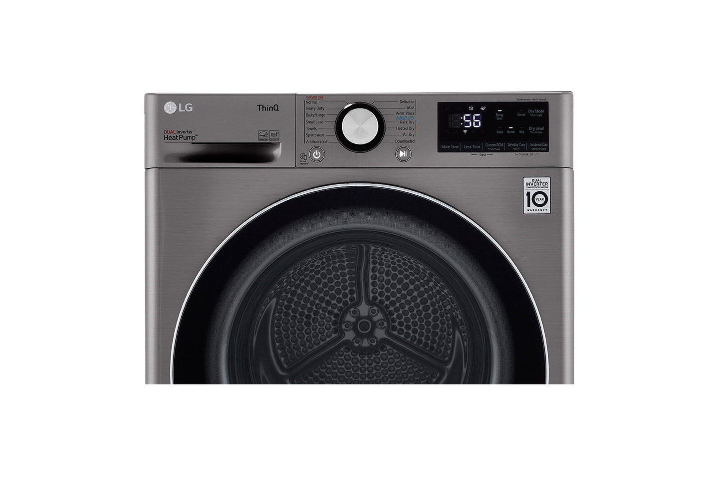 Lg DLHC1455V 4.2 Cu.Ft. Smart Wi-Fi Enabled Compact Front Load Dryer With Dual Inverter Heatpump&#8482; Technology