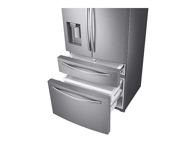 Samsung RF24R7201SR 23 Cu. Ft. Counter Depth 4-Door French Door Refrigerator With Flexzone&#8482; Drawer In Stainless Steel