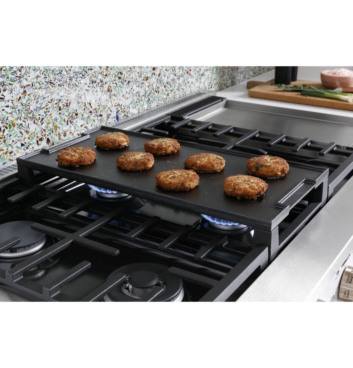 Cafe C2Y486P4TW2 Café&#8482; 48" Smart Dual-Fuel Commercial-Style Range With 6 Burners And Griddle (Natural Gas)