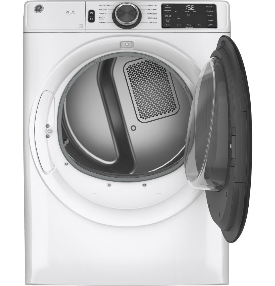 Ge Appliances GFV55ESSNWW Ge® Long Vent 7.8 Cu. Ft. Capacity Smart Electric Dryer With Sanitize Cycle