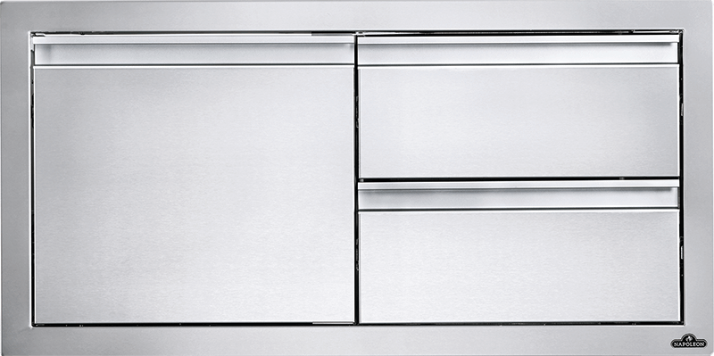 Napoleon Bbq BI36161D2DR 36" X 16" Single Door & Double Drawer Combo , Stainless Steel